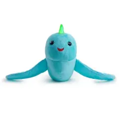 Fingerlings HUGS - Nikki (Blue Glitter) - Interactive Plush Narwhal - By WowWee