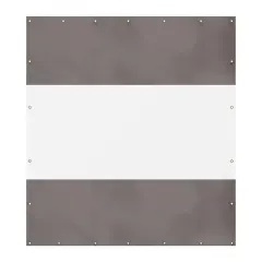 DOMETOUR Heavy Duty Outdoor Clear Waterproof PVC Curtain, Weather Resistant & Tearproof for Patio/Gazebo/Pergola, 8'H x 7'W, Gray