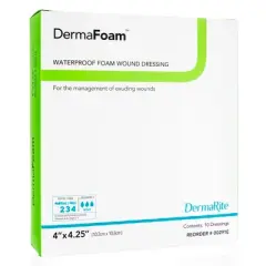 DermaFoam Non-Adhesive Foam Dressing No Border Sterile