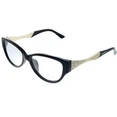 Swarovski  001 Womens Square Eyeglasses Black 56mm
