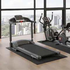 VEVOR Treadmill Mat for Carpet Floor, 1/4" Thick, 36" x 72" Exercise Equipment Mat, High Density PVC Floor Protector, Black