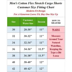BLU ROCK Men's 3-Pack Cotton Flex Stretch Cargo Shorts With Belt