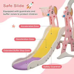 Sandinrayli 6 in 1 Toddler Slide and Swing Playset Indoor Outdoor Playground Kids Slide for Toddler