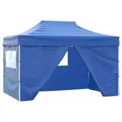 vidaXL Party Tent Steel Blue 600D Oxford fabric with PVC coating 10x13 ft