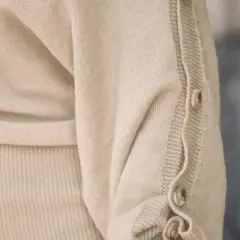 Women's Rib Buttoned One-shoulder Mini Sweater Dress - Cupshe