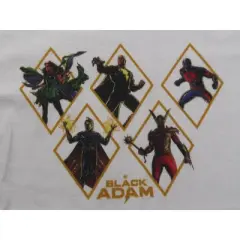 Black Adam Character Poses in Diamond Frame White T-Shirt Toddler Boy to Youth Boy
