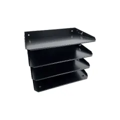 Huron 4-Compartment Steel File Organizer Black (HASZ0152)