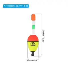 Unique Bargains EVA Durable Electric Lighted Night Fishing Slip Bobbers 5 Pcs