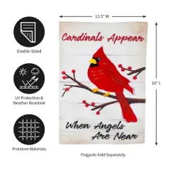 Evergreen Flag When Angels Are Near Garden Linen Flag