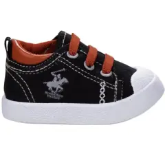 Beverly Hills Polo Club Infant Baby Boys & Girls Canvas Sneakers with Anti-Slip Hard Sole, Newborn Infant First Walkers Denim Shoes