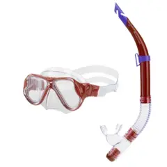 Hawaii Divers Manta Ray Adult Snorkel Combo &ndash; Red (Unisex)