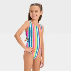  Girls' Playa Striped One Piece Swimsuit Set - Cat & Jack&trade;