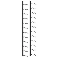 vidaXL Wall-mounted Wine Rack for 24 Bottles Black Iron