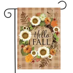 Briarwood Lane Double Sided Garden Flag 12x18 For Outdoor Hello Fall Wreath Double-Sided For Fall Garden Flag Flags For Outside