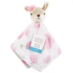 Hudson Baby Infant Girl Animal Face Security Blanket, Fawn, One Size