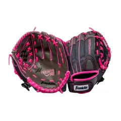 Franklin Sports PVC Windmill Series Right Handed Thrower Softball Glove - Gray/Pink Mesh (11.0")