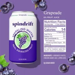 Spindrift Grapeade Sparkling Water - 8pk/12 fl oz Cans