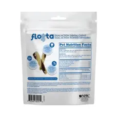 N-Bone Flossta Dual-Action Beef Liver Flavor Dental and Hard Chew Dog Treats - 12oz