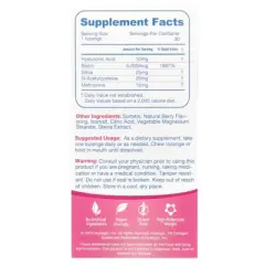 Hyalogic HA Collagen Builder, Hyaluronic Acid + Biotin +Silica, Mixed Berry, 30 Chewable Lozenges