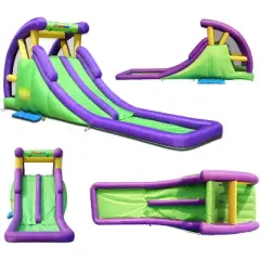 Bounceland Double Water Slide with Pool