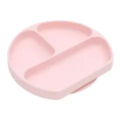Bumkins Grip Dish Dining Plate - Pink