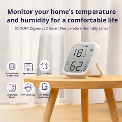 IHOMEADORE 2.8" White Portable LCD Smart Temperature Humidity Sensor Weather Thermometers