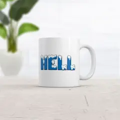 Crazy Dog Hell Froze Over Mug Funny Sarcastic Winter Graphic Novelty Coffee Cup-11oz