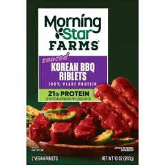 MorningStar Farms Frozen Vegan Sauced Riblets Korean BBQ - 10oz/2ct