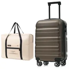 20"/24"/28" Carry-On/Checked Suitcase Hardshell ABS Suitcase with Duffel Bag/2 Packing Cubes & Spinner Wheels - ModernLuxe