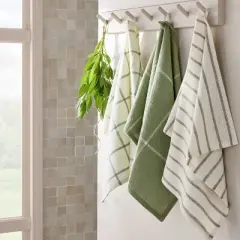 3pk Kitchen Towels Sage Green - Figmint&trade;