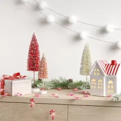 20ct LED Battery Operated Christmas Candy Cane Dew Drop Lights Warm White with Silver Wire - Wondershop&trade;