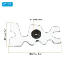 Unique Bargains Acrylic Billiard Bridge Head Plug-In Pool Cue Accessories 2 Pcs