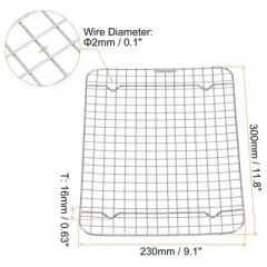 Unique Bargains 304 Stainless Steel Roasting BBQ Grill Net 1 Pc