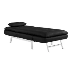 Bentley Convertible Futon Sleeper Chaise Black - Relax-A-Lounger