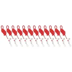 SICURIX Standard Lanyard Hook Rope Style, Red, Pack of 24