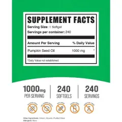 BulkSupplements Pumpkin Seed Oil Softgels