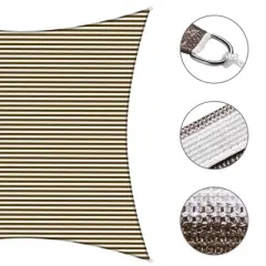 LAGarden 23x22 Ft HDPE Rectangle Sun Shade Sail