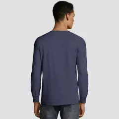 Hanes Men's Long Sleeve 1901 Garment Dyed Pocket T-Shirt