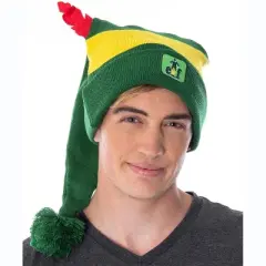 Elf The Movie Adult Buddy The Elf Character Costume Long Pom Beanie Green