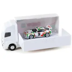 Toyota Supra GT RHD #36 "JGTC" with Plastic Transporter Packaging "Castrol" 1/64 Diecast Model Car by Tarmac Works