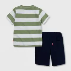 Levi's&reg; Baby Boys' Graphic Short Sleeve Top & Bottom Set - White/Gray
