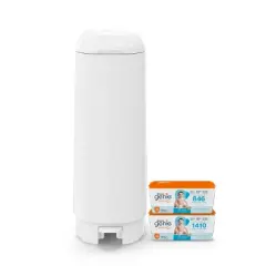 Diaper Genie Signature Diaper Pail Gift Set with 48 Bags