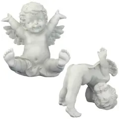 Design Toscano Topsy and Turvey the Cherub Twins Statues: Set of Two