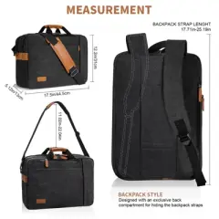 3 In 1 Laptop Bag for Men, 17 Inch Computer Bag Laptop Backpack