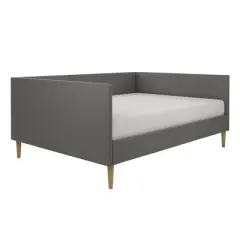 Queen Fabio Mid-Century Daybed Queen Gray Linen - Room & Joy
