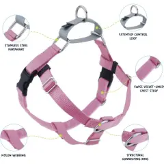 2 Hounds Design Freedom No-Pull Dog Harness Medium Rose