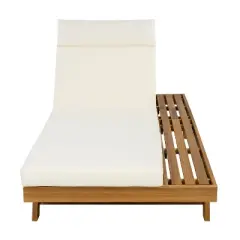 Christopher Knight Home Darla Outdoor Acacia Wood Adjustable Chaise Lounge with Water-Resistant Cushion