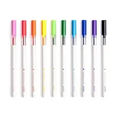 Yoobi Evolve 10pk Fineliner Pen Brights See-Through, Teacher Supplies