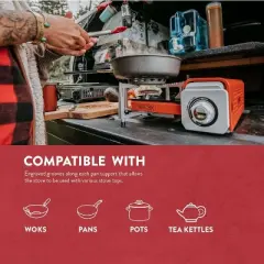 GasOne Camp Stove Compact Butane Stove with Carrying Case - Foldable Portable Stove, GS-8300SO