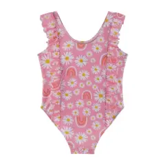 Andy & Evan Toddler  Ruffled One-Piece Swimsuit Pink, Size 18-24 Months